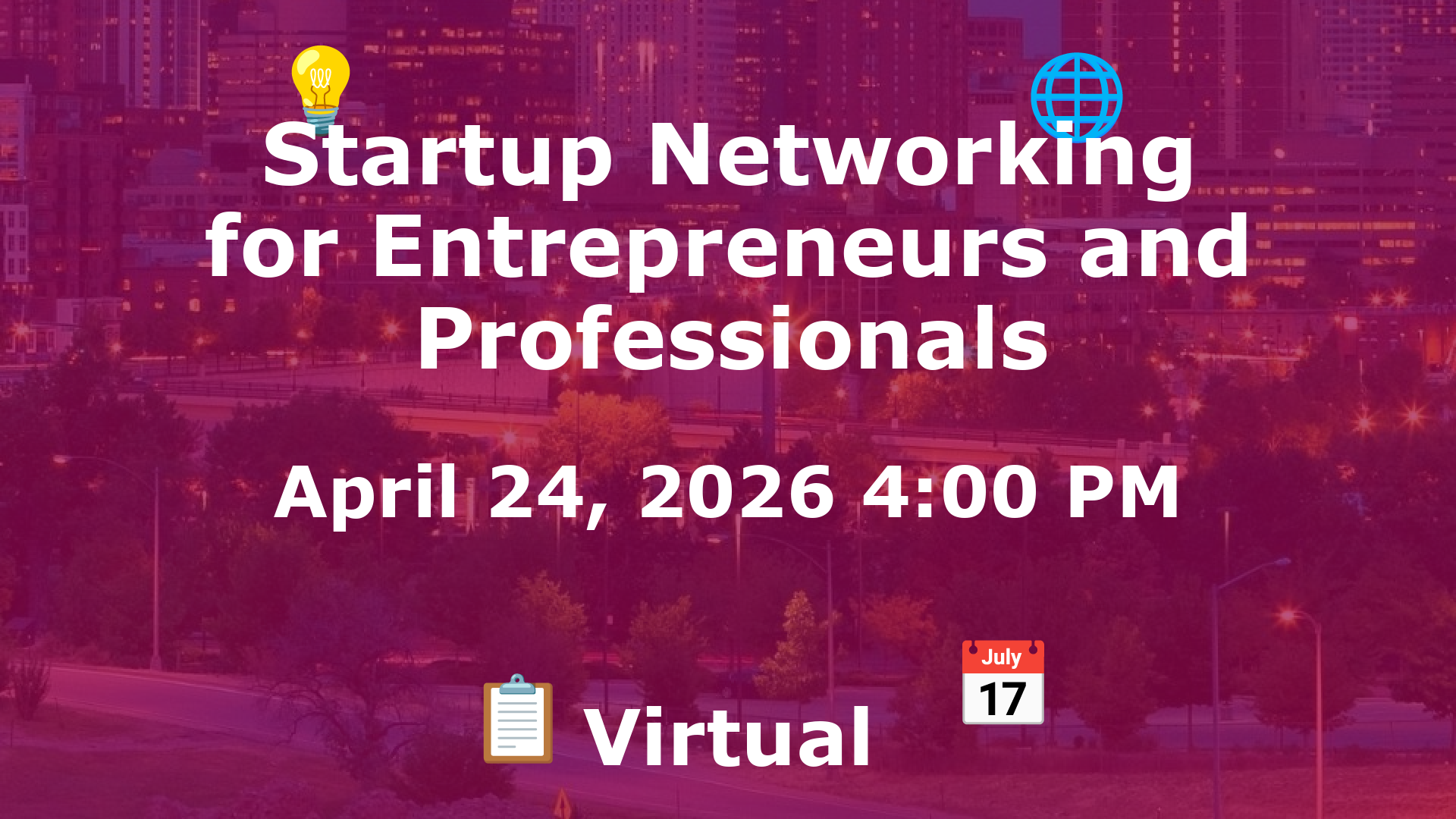 Startup Networking for Entrepreneurs and Professionals event image